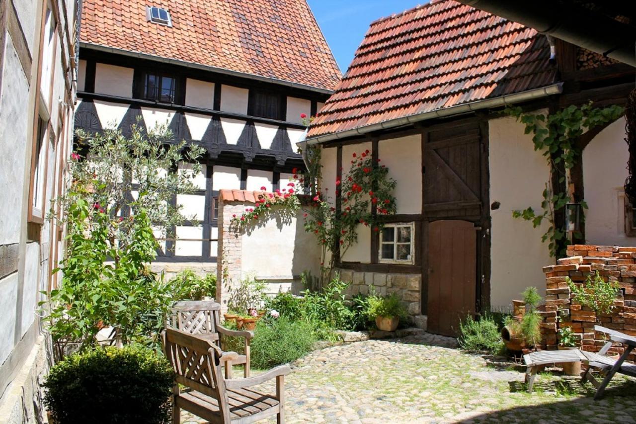 Himmlischer Hof - Juwel Von 1477, Terrasse, Kamin, P, Oeko, Denkmal Quedlinburg Esterno foto